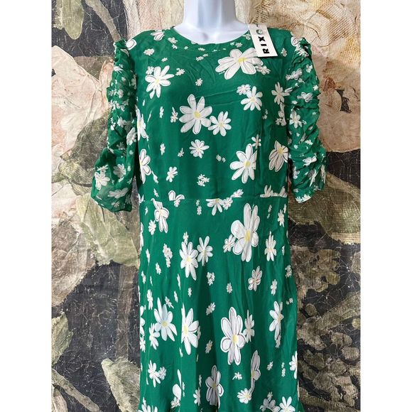 New Free People Robe Evelyn RIXO Maxi Dress Size Large - Picture 11 of 14